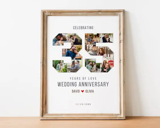 Anniversary number collage — photo collage template by The Photo Collage