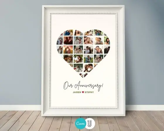 Heart collage — photo collage template by The Photo Collage
