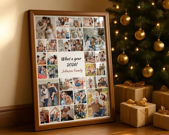 Year in Review — New Year photo collage template
