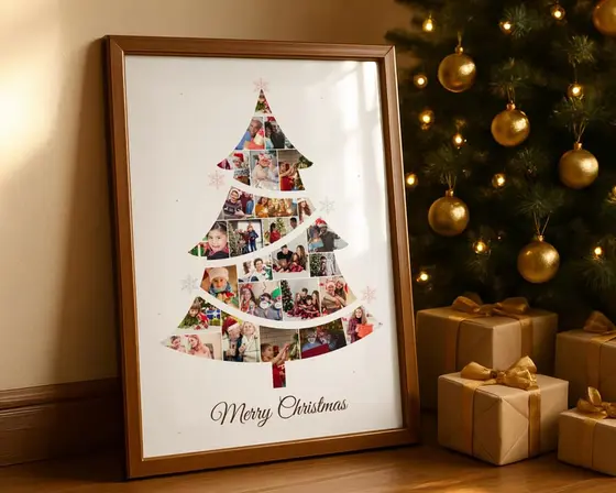 Christmas Tree — Christmas photo collage template